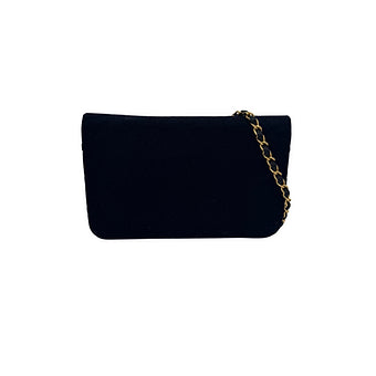CHANEL Push Lock Matelassé Cotton Shoulder Bag