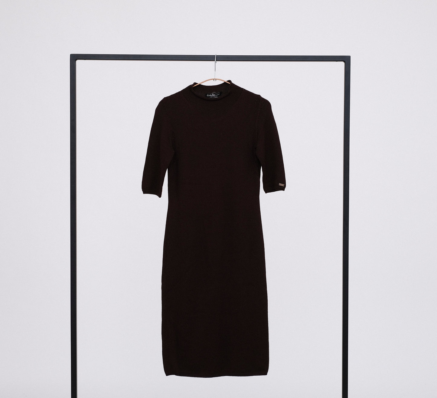 Salvatore Ferragamo Brown Knit Dress