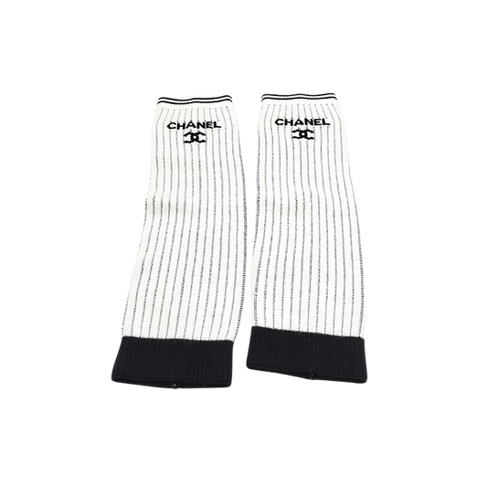 CHANEL White Gaiter Socks