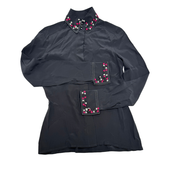 CHANEL Silk Shirt with Coco Mark
